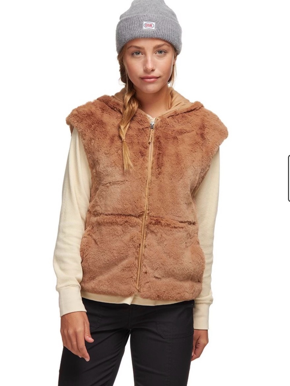 NWOT Patagonia Cozy Fury Lunar Frost Brown Zip Up Vest Size Large